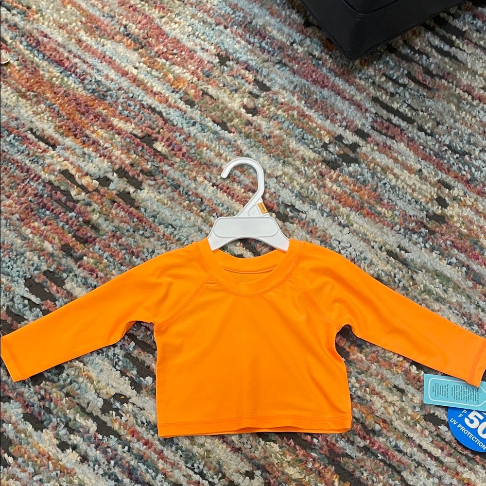 Orange Kids Swim Rashguard